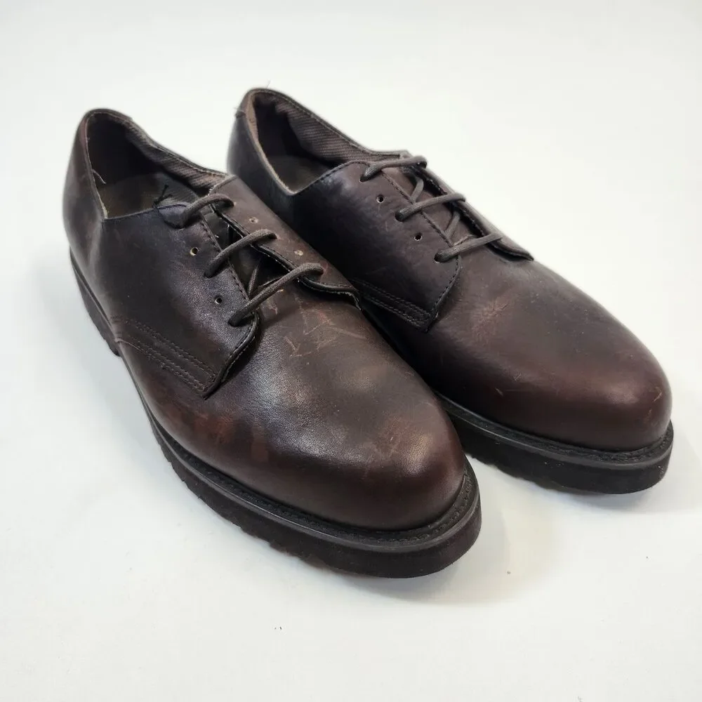 Bass Weejuns Derby Shoes Mens 10M Waterproof Leather Plain Toe Comfort Oxford